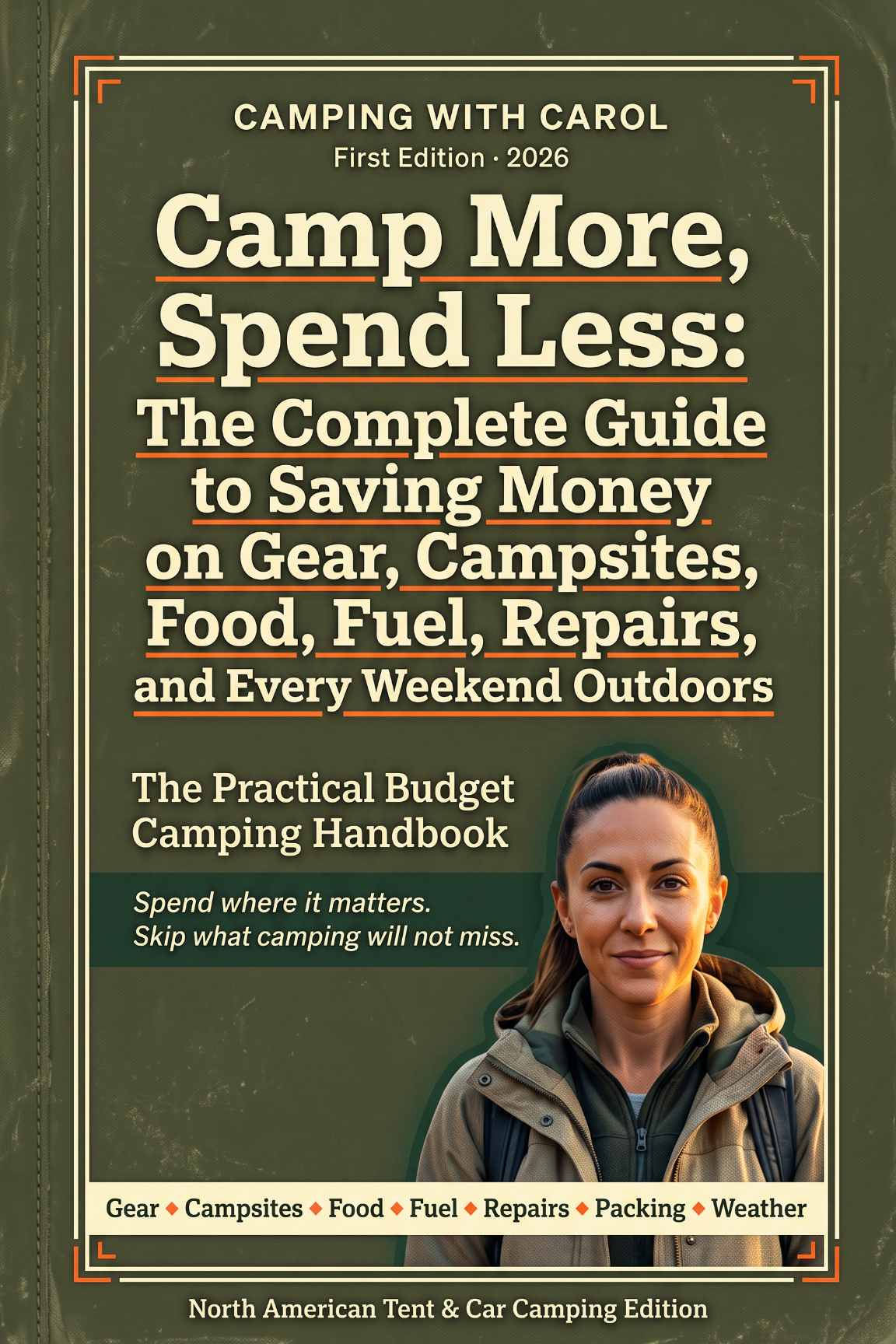 Cover of Camp More, Spend Less by Camping With Carol